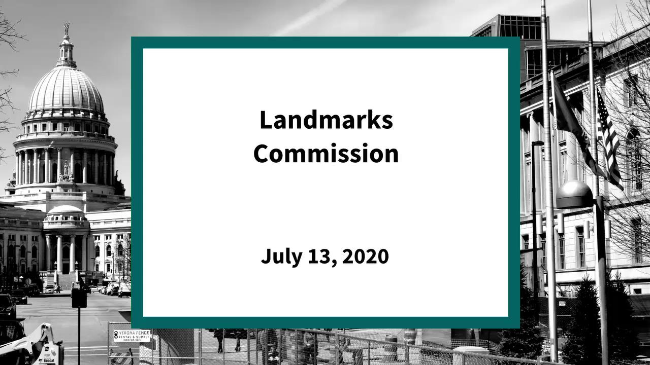 Landmarks Commission Meeting of July 13, 2020